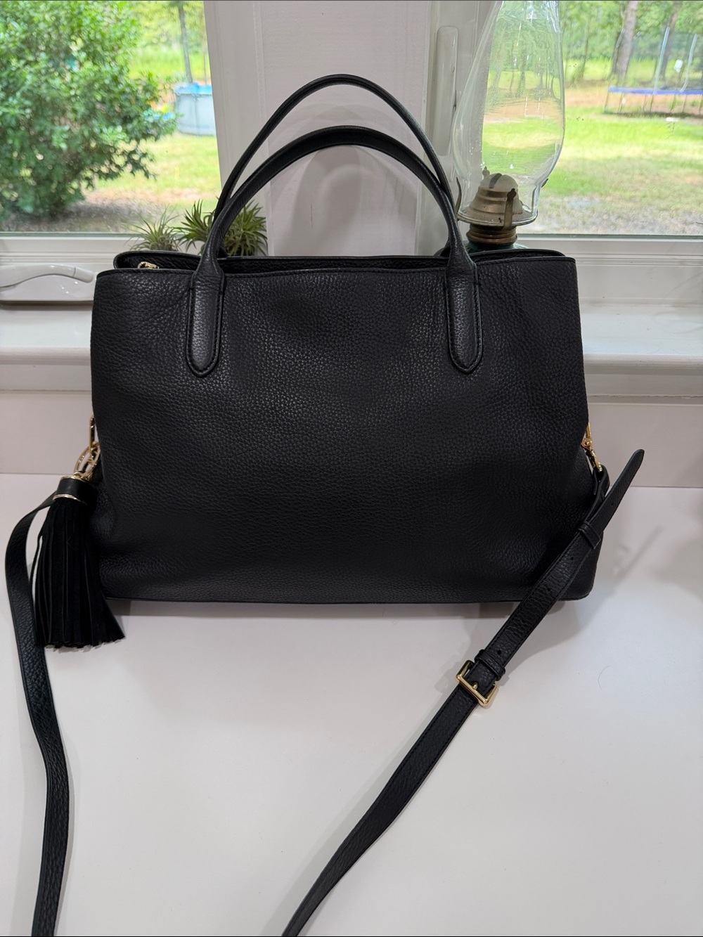 Mark & Graham Caroline tote in black NO MONOGRAM